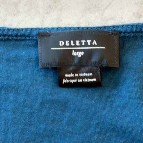 Anthropologie top size L. Dark teal. - Picture 4 of 5